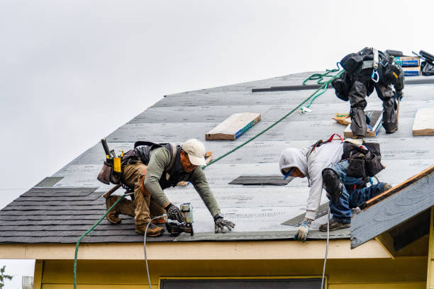 Professional Gutter Installation technician working in Gleason, WI